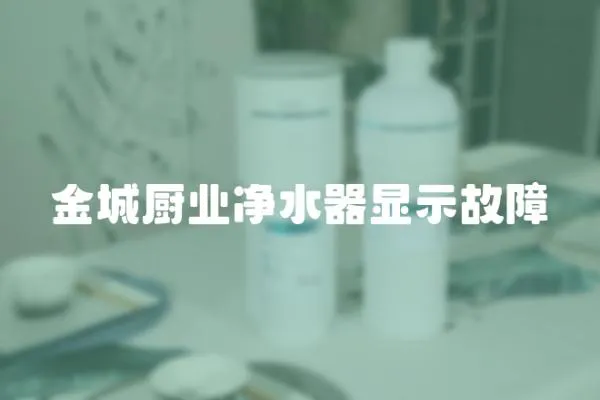 金城廚業凈水器顯示故障