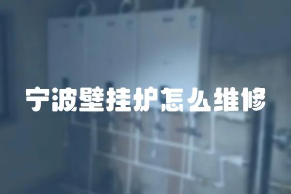 寧波壁掛爐怎么維修