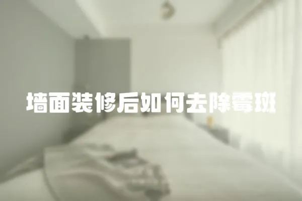 墻面裝修后如何去除霉斑
