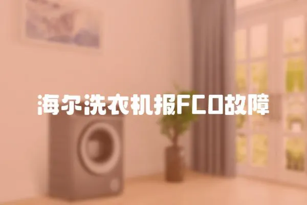 海爾洗衣機報FCO故障