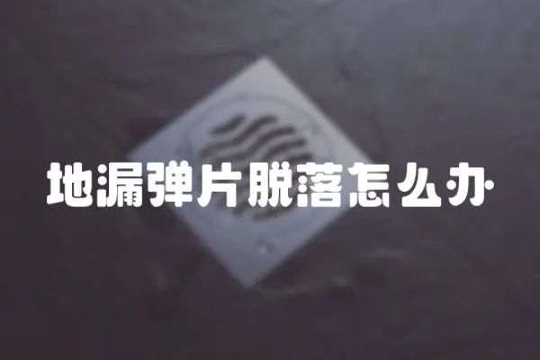 地漏彈片脫落怎么辦