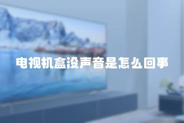 電視機盒沒聲音是怎么回事
