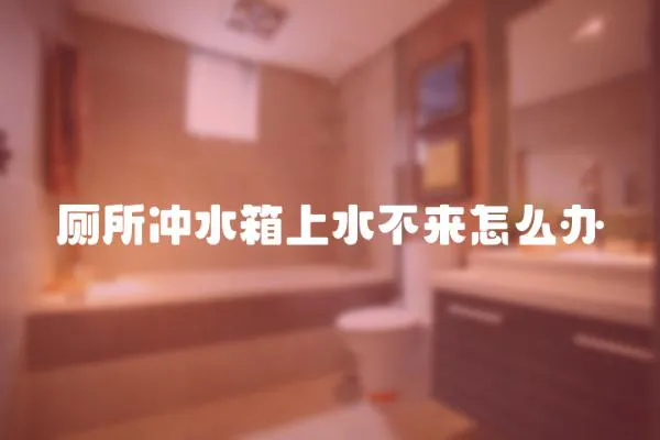 廁所沖水箱上水不來(lái)怎么辦