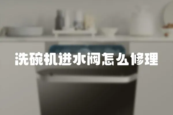 洗碗機(jī)進(jìn)水閥怎么修理