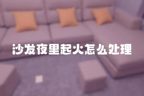 沙發(fā)夜里起火怎么處理