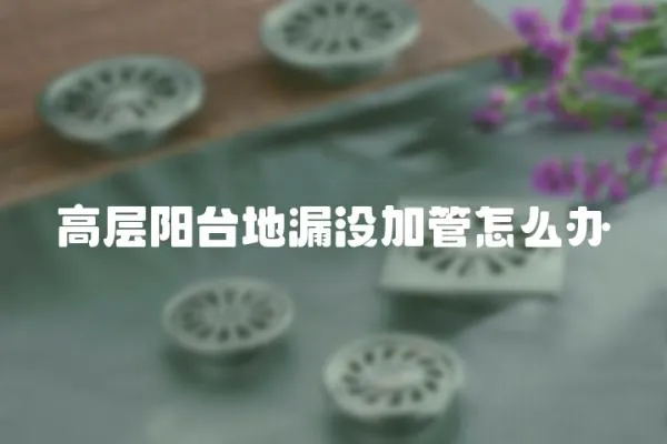 高層陽臺地漏沒加管怎么辦