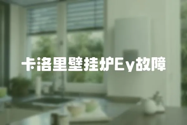 卡洛里壁掛爐Ey故障