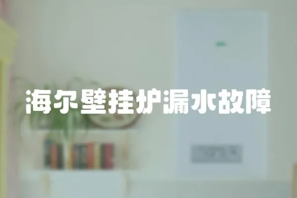 海爾壁掛爐漏水故障