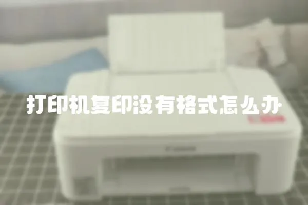 打印機(jī)復(fù)印沒有格式怎么辦