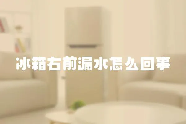 冰箱右前漏水怎么回事
