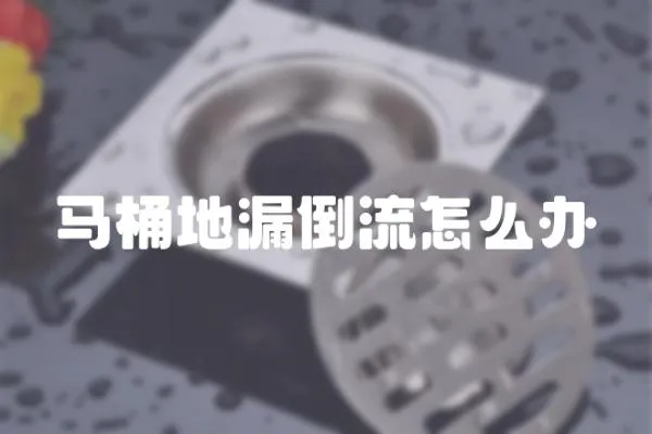 馬桶地漏倒流怎么辦