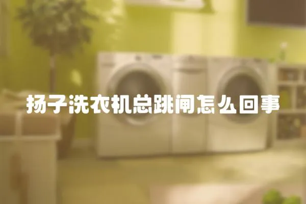 揚子洗衣機總跳閘怎么回事
