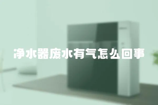 凈水器廢水有氣怎么回事