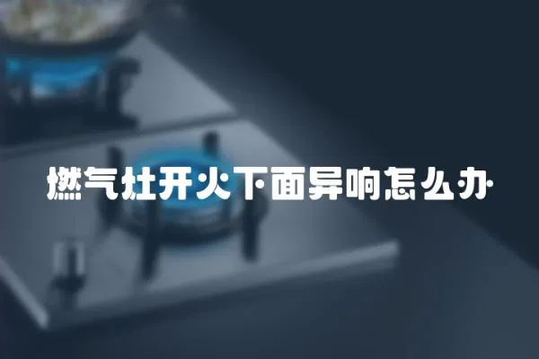 燃?xì)庠铋_(kāi)火下面異響怎么辦