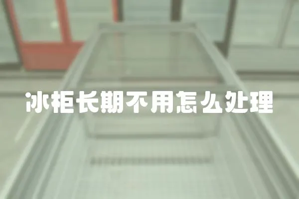 冰柜長期不用怎么處理