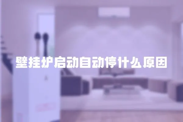 壁掛爐啟動自動停什么原因