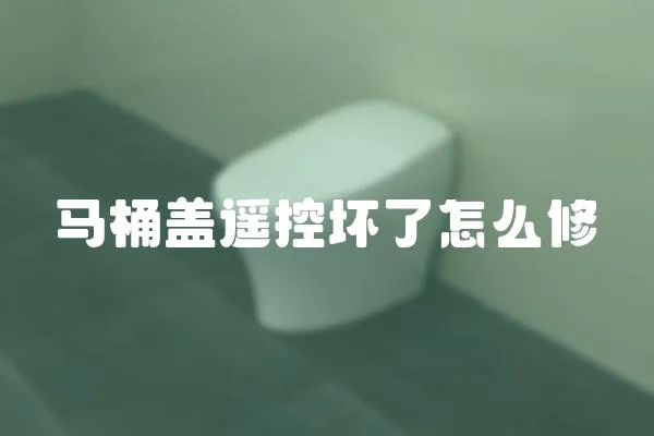 馬桶蓋遙控壞了怎么修