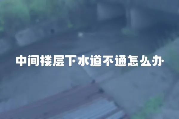 中間樓層下水道不通怎么辦