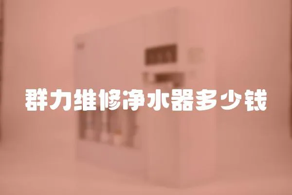群力維修凈水器多少錢