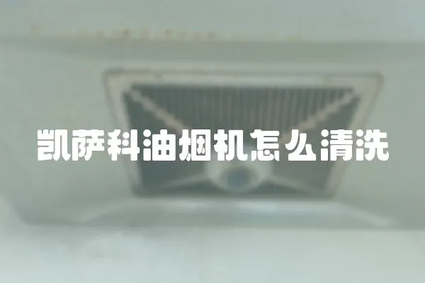 凯萨科油烟机怎么清洗