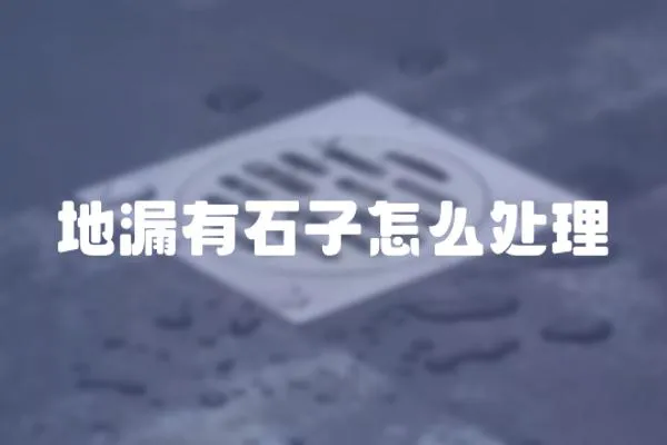 地漏有石子怎么處理