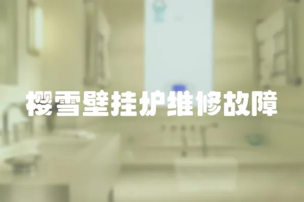 櫻雪壁掛爐維修故障