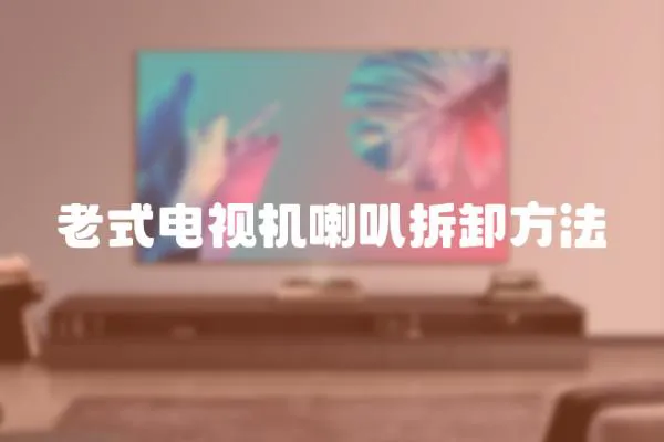 老式電視機喇叭拆卸方法