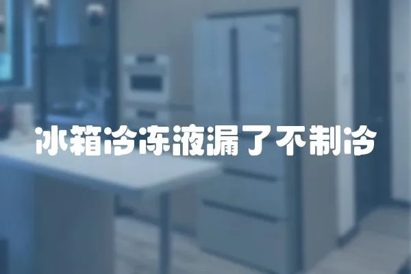 冰箱冷凍液漏了不制冷