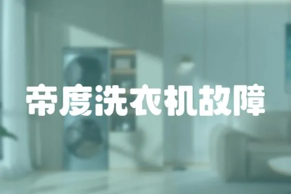 帝度洗衣機故障