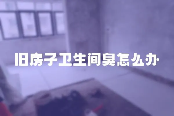 舊房子衛(wèi)生間臭怎么辦