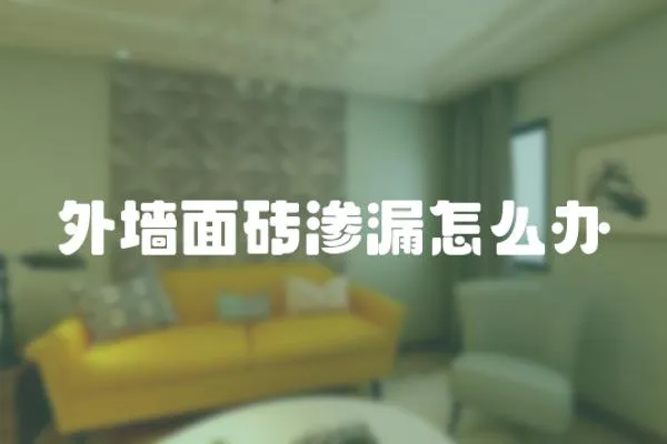 外墻面磚滲漏怎么辦