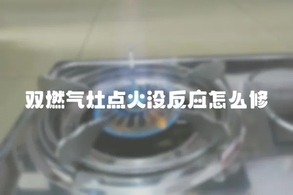 雙燃氣灶點火沒反應怎么修