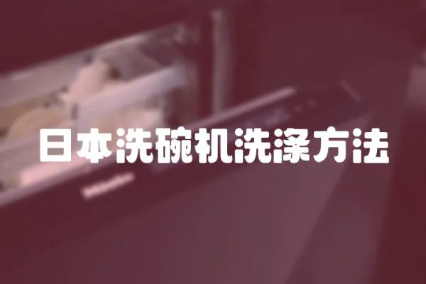 日本洗碗機洗滌方法