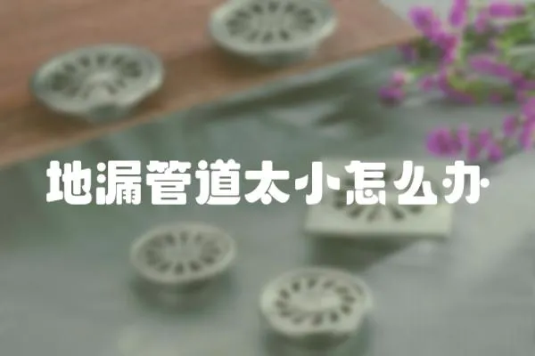 地漏管道太小怎么辦