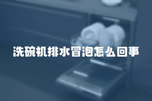 洗碗機排水冒泡怎么回事