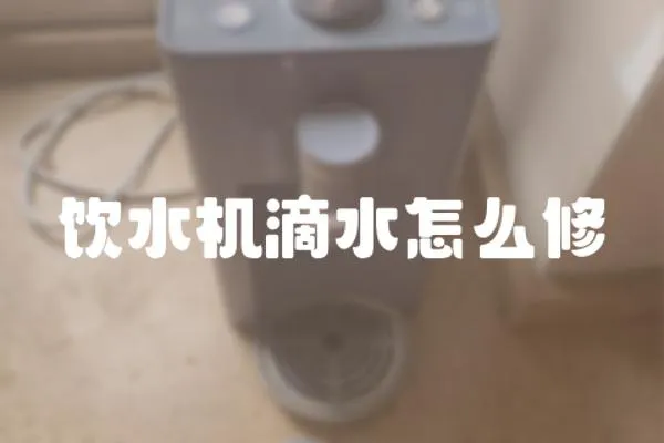 飲水機滴水怎么修