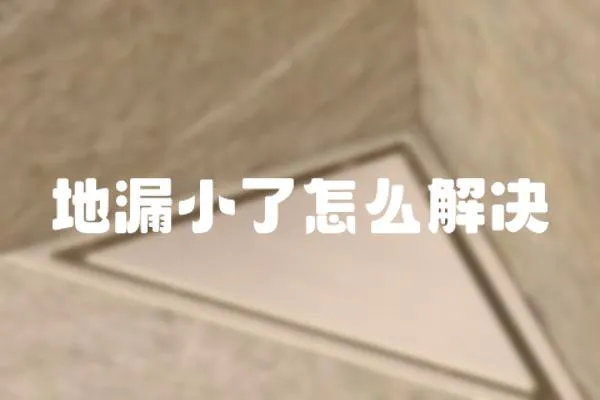 地漏小了怎么解決