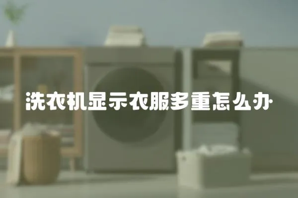 洗衣機顯示衣服多重怎么辦