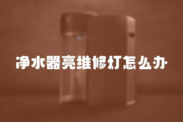 凈水器亮維修燈怎么辦