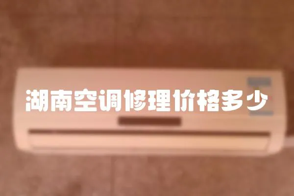 湖南空調修理價格多少