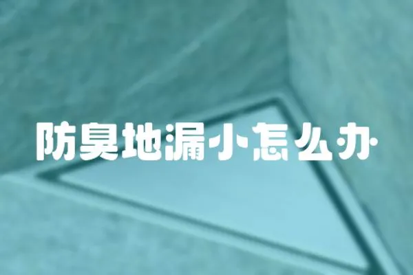 防臭地漏小怎么辦
