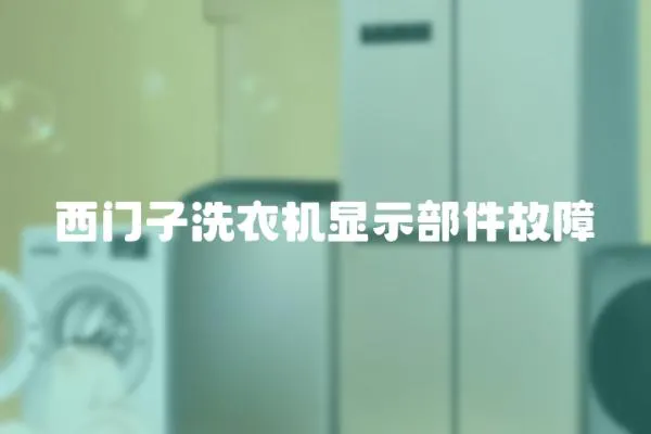 西門子洗衣機顯示部件故障