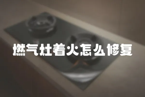 燃氣灶著火怎么修復