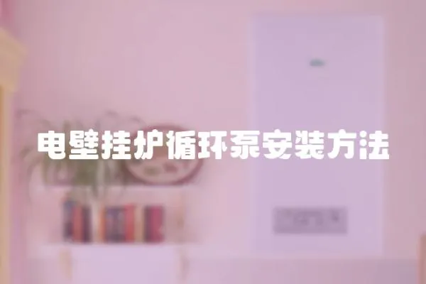 電壁掛爐循環泵安裝方法