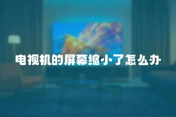 電視機的屏幕縮小了怎么辦