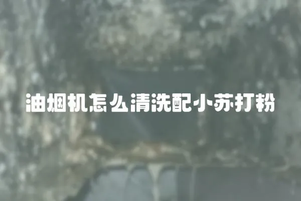 油煙機怎么清洗配小蘇打粉