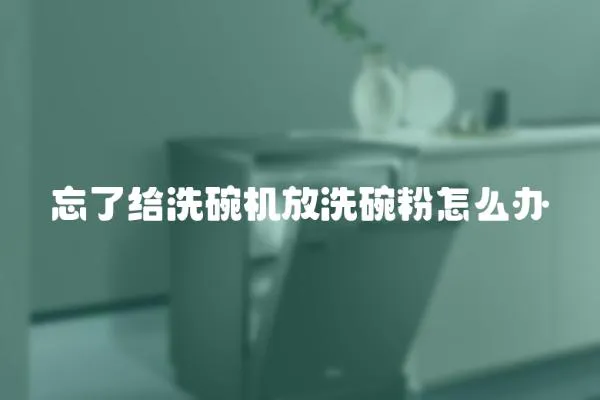 忘了給洗碗機放洗碗粉怎么辦