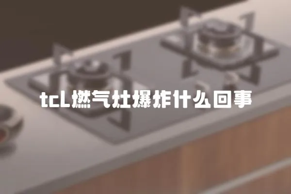 tcL燃氣灶爆炸什么回事