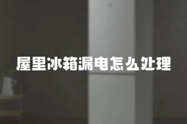 屋里冰箱漏電怎么處理