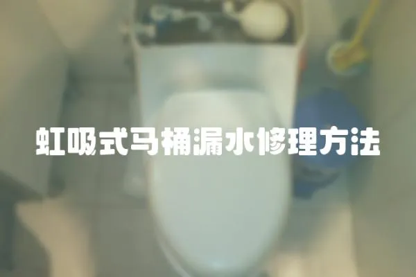 虹吸式馬桶漏水修理方法